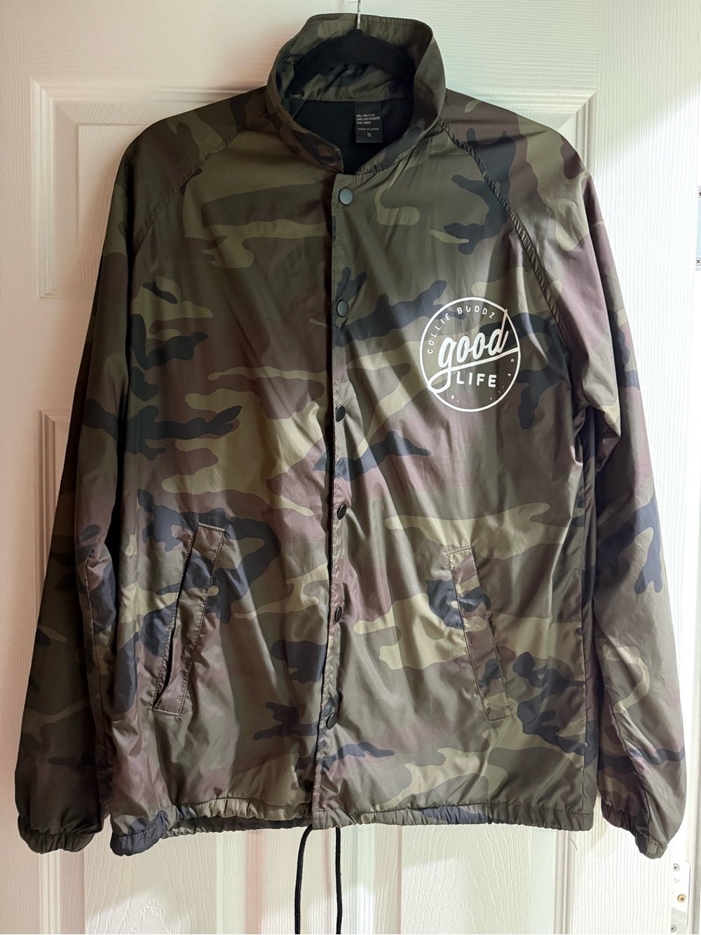Goodlife Camo Coach Jacket - Men's Olive Green